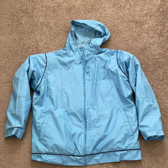 Nike Blue Zipper and Hoodie Workout Jacket